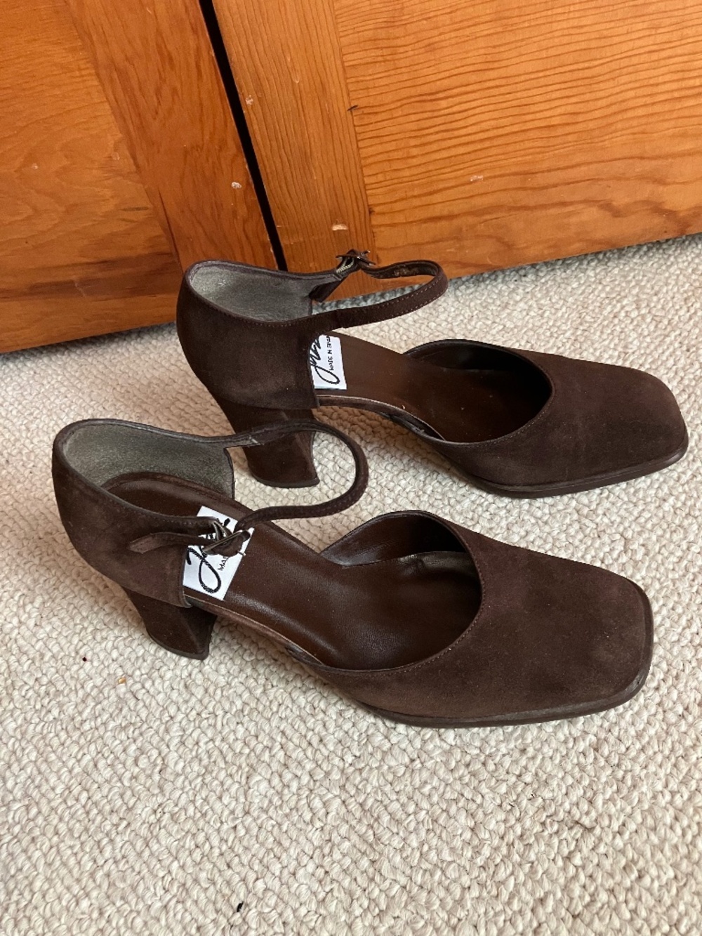 Jazz brown suede strap pumps 7.5 M